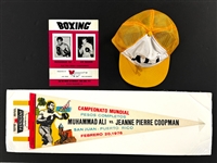 Muhammad Ali Fight Collection (5 Pieces) Including Closed Circuit Posters, Fight Program, Fight Pennant and Hat