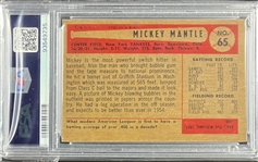 1954 Bowman #65 Mickey Mantle - PSA PR 1