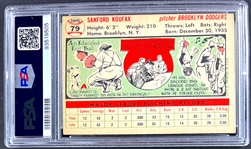 1956 Topps #79 Sandy Koufax White Back  - PSA EX-MT 6