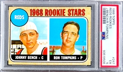 1968 Topps #247 Johnny Bench Rookie Card  - PSA EX 5