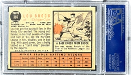 1962 Topps #387 Lou Brock Rookie Card - PSA EX 5