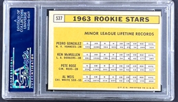 1963 Topps #537 Pete Rose Rookie Card - PSA EX 5