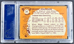 1981 Topps Basketball #21 Magic Johnson - PSA MINT 9