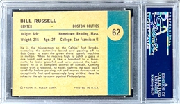 1961 Fleer Basketball #62 Bill Russell In Action - PSA EX+ 5.5
