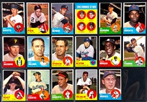 1963 Topps Hall of Famers and Stars Collection of 38 Incl. 21 Graded Cards 