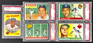 1950's Topps and Bowman Hall of Famers and Stars Collection of 35 Incl. 20 Graded Cards 
