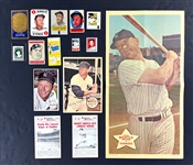 1960's Mickey Mantle Oddball and Insert Type Card Collection of 15 Different