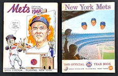1962-1969 New York Mets Yearbook Collection (8) Incl. Signed 1969 Example - The First Eight Seasons!