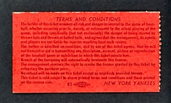 Mickey Mantle Career Home Run #165 Ticket Stub - August 25, 1956, Yankee Stadium