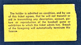 Mickey Mantle Career Home Run #186 Ticket Stub - June 6, 1957, Cleveland Municipal Stadium