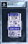 Mickey Mantle Career Home Run  #426 Ticket Stub - May 23, 1964, Yankee Stadium (Encapsulated Beckett Authentic)