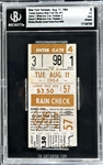 Mickey Mantle Career Home Run  #442 Ticket Stub - August 11, 1964, Yankee Stadium (Encapsulated Beckett Authentic)