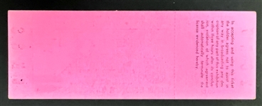 1953 Rocky Marciano vs. Jersey Joe Walcott Heavyweight Championship FULL Ticket - April 10, 1953, Chicago Stadium