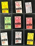 1962 New York Yankees Ticket Stub Collection (9) Mickey Mantle MVP Season