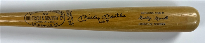 Mickey Mantle No. 7 Signed H&B Lousiville Slugger Bat (Beckett Authentic)