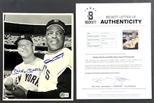 Mickey Mantle and Wille Mays Signed 8x10 AP/Wide World Photo (Beckett Authentic)