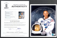 Buzz Aldrin We Come in Peace Apollo XI Astronaut Signed 8 x 10 Photo (Beckett Authentic)
