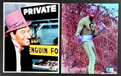 The Penguin (Burgess Meredith) and The Riddler (Frank Gorshin) <em> Batman</em> Villians Signed 8x10 Photos (Beckett Authentic)