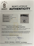 Joe DiMaggio and Mickey Mantle Signed Oversized Hardcover Book <em>The Pictorial History of Baseball</em> (Beckett Authentic)