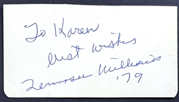 Tennessee Williams Signed Index Card (Beckett Authentic)