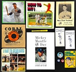Mickey Mantle Memorabilia Collection (14 Pieces) Incl. Records, Pinbacks and Mickey Mantle Day Program