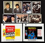 1964 Topps Beatles Color Photo, <em>A Hard Day's Night</em> and Beatles Diary Complete Sets (3) Plus Two Wrappers