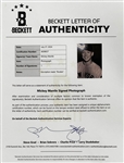 Mickey Mantle Rookie Inscribed Signed 16x20 Photo - 1951 Rookie Image (Beckett Authentic)