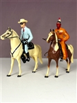 1950's Lone Ranger and Tonto Hartland Statues (2) Incl. Complete Accessories