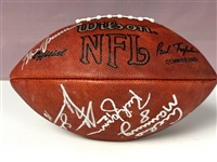 NFL Hall of Famer and Superstar Quarterbacks Signed Wilson Football (12 Sigs) Incl. Joe Montana, Peton Manning and Others (Beckett Authentic)