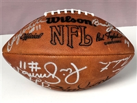 NFL Hall of Fame Quarterbacks Signed Wilson Football (13 Sigs) Incl. Joe Namath, Johnny Unitas, Bart Starr and Others (Beckett Authentic)