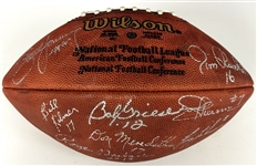 NFL Hall of Famer and Superstar Quarterbacks Signed Wilson Football (13 Sigs) Incl. Troy Aikman, Terry Bradshaw, Roger Staubach and Others (Beckett Authentic)