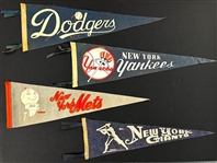 Classic NYC Pennant Collection - Yankees, Dodgers, Giants and Mets (4)