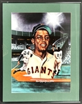 Willie Mays Signed Robert Stephen Simon Lithograph (JSA LOA)