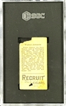 1912 T207 Recruit Brown Background Walter Johnson - SGC Authentic