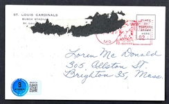 1951 The Cardinals Introduce Bill Sarnie Signed Postcard (Beckett Authentic)