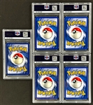 1999-2000 Pokemon Collection (5) Incl. #4 Charizard - Holo - PSA VG 3