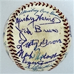 Baseball Hall of Famers Signed Baseball (27) Incl. Jimmie Foxx, Lefty Grove, Rick Ferrell and Others (Beckett Authentic) - Mickey Harris Collection