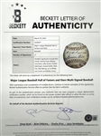 Baseball Hall of Famers Signed Baseball (27) Incl. Jimmie Foxx, Lefty Grove, Rick Ferrell and Others (Beckett Authentic) - Mickey Harris Collection