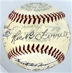 Boston Red Sox Hall of Famers and Stars Multi-Signed Baseball (15 Signatures) Incl. Lefty Grove, Rick Farrell and Others (Beckett Authentic) - Mickey Harris Collection