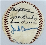 Boston Red Sox Hall of Famers and Stars Multi-Signed Baseball (15 Signatures) Incl. Lefty Grove, Rick Farrell and Others (Beckett Authentic) - Mickey Harris Collection