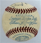 President Harry S. Truman Signed Baseball Inscribed to Red Sox Pitcher Mickey Harris (Beckett Authentic) 