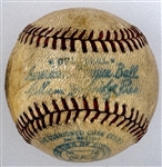 1946 Mickey Harris Win #2 (4-22-46) Game Used Baseball - From his 17-Win Season