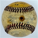 1946 Mickey Harris Win #4 (5-3-46) Game Used Baseball - From his 17-Win Season