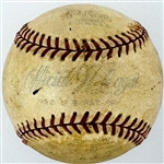 1946 Mickey Harris Win #6 (5-12-46) Game Used Baseball - From his 17-Win Season