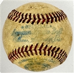 1946 Mickey Harris Win #8 (5-30-46) Game Used Baseball - From his 17-Win Season