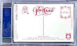 Miller Huggins Cut Signature on Perez-Steele Postcard (Encapsulated Authentic PSA/DNA)