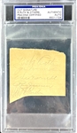 1933 Babe Ruth Twice-Signed Autograph Sheet (Encapsulated Authentic PSA/DNA)