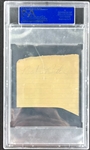 1933 Babe Ruth Twice-Signed Autograph Sheet (Encapsulated Authentic PSA/DNA)