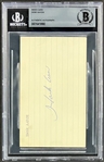 Hank Aaron Signed Index Card (Beckett Encapsulated)