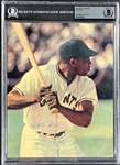 1960 Willie Mays New York Giants Signed Magazine Page (Encapsulated Beckett Authentic)